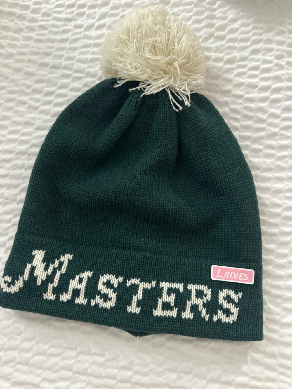 'Masters' Knit Dark Green Pom Beanie
